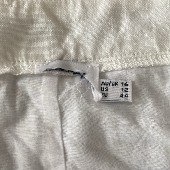 NWOT Princess Polly ADDISON SET White Two Piece Button Down Top and Shorts Sz 12 - Picture 9 of 16